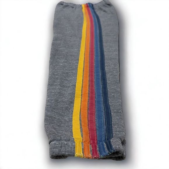 SOLD !Aviator Nation Heather Gray/ Classic 5 Stripe Jogger Sweatpants , XS - Picture 8 of 14